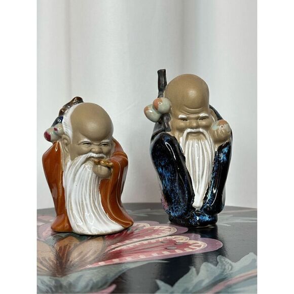 Vintage Handmade Mudman Nanjing China Ceramic Clay Sensei Confucius Monk Wise Ma - Picture 6 of 6